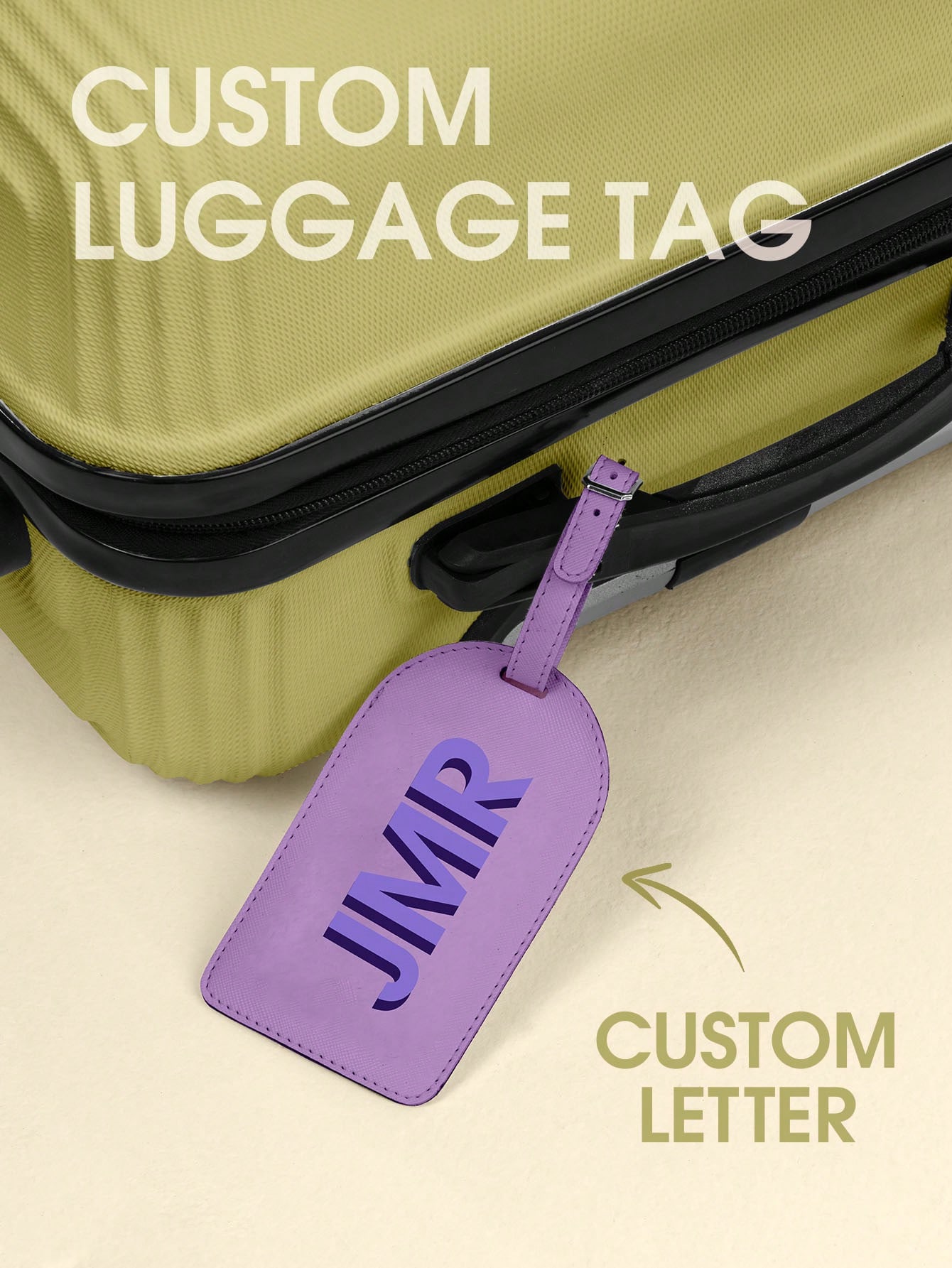 Travel Accessories Logo - Personalisierter Kofferanhänger mit Initialen, individueller Buchstaben-Anhänger