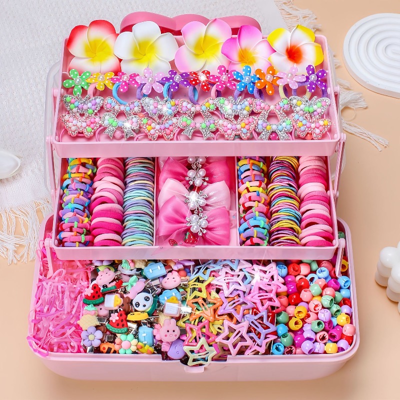 Travel Accessories For 4 Year Old - 546-teiliges Set Hochelastische Haarschmuck-Accessoires Schonende Haarbänder