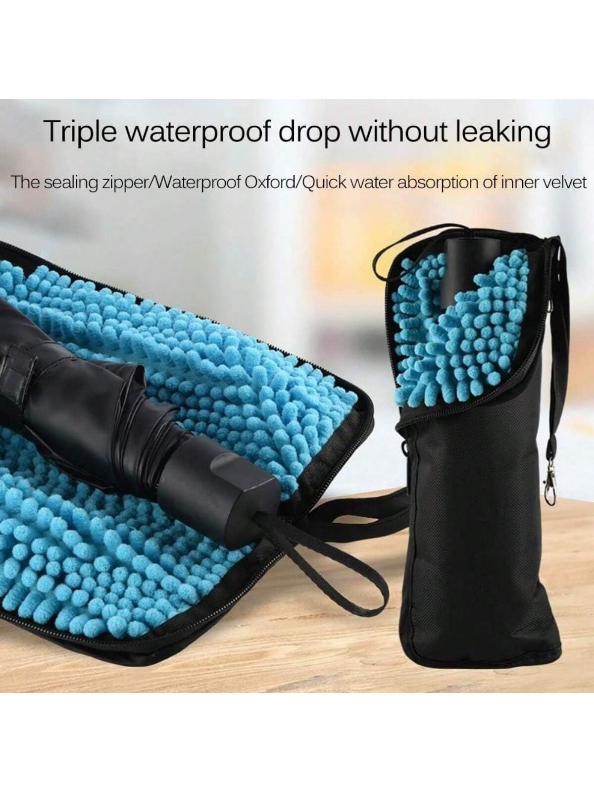 Travel Umbrella Compact - 1 Stück 12x34cm Tragbare Schnelltrocknende Wasserdichte
