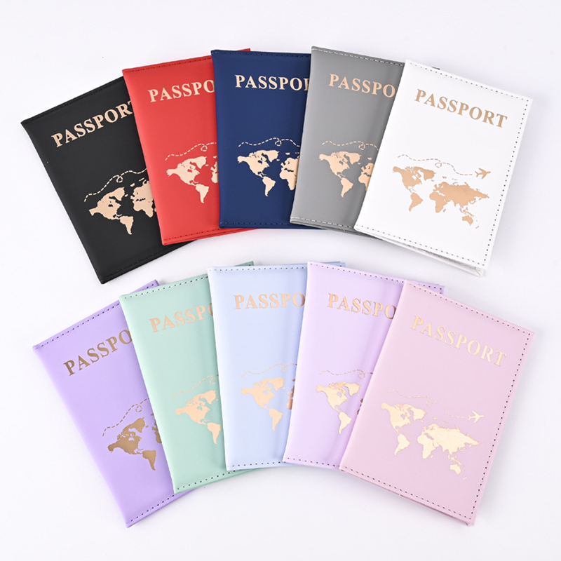 Passport Holder Rfid - Mode Reisepass Schutzhülle Welt Muster Reise
