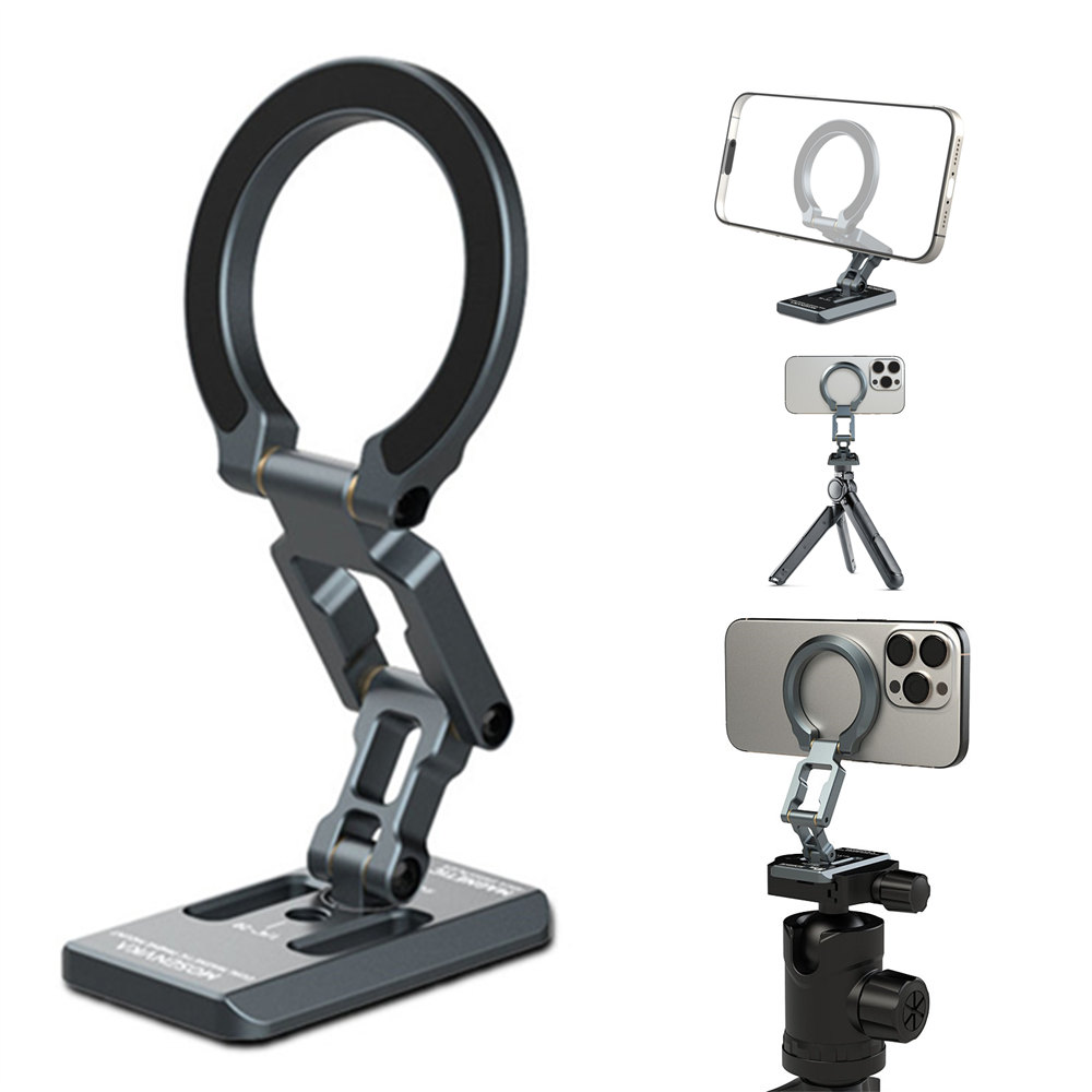 Phone Holder Airplane - Dualer magnetischer Telefonhalter, faltbare Stativ-Telefonhalterung, 1/4