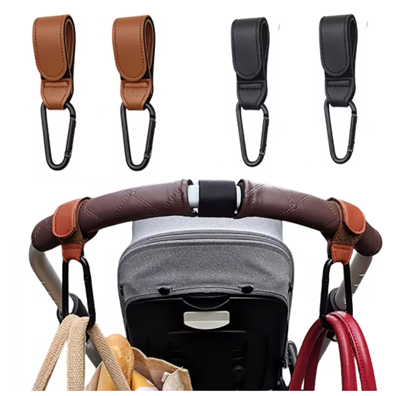 Travel Accessories For 4 Year Old - Baby Kinderwagen Haken Mode PU Leder