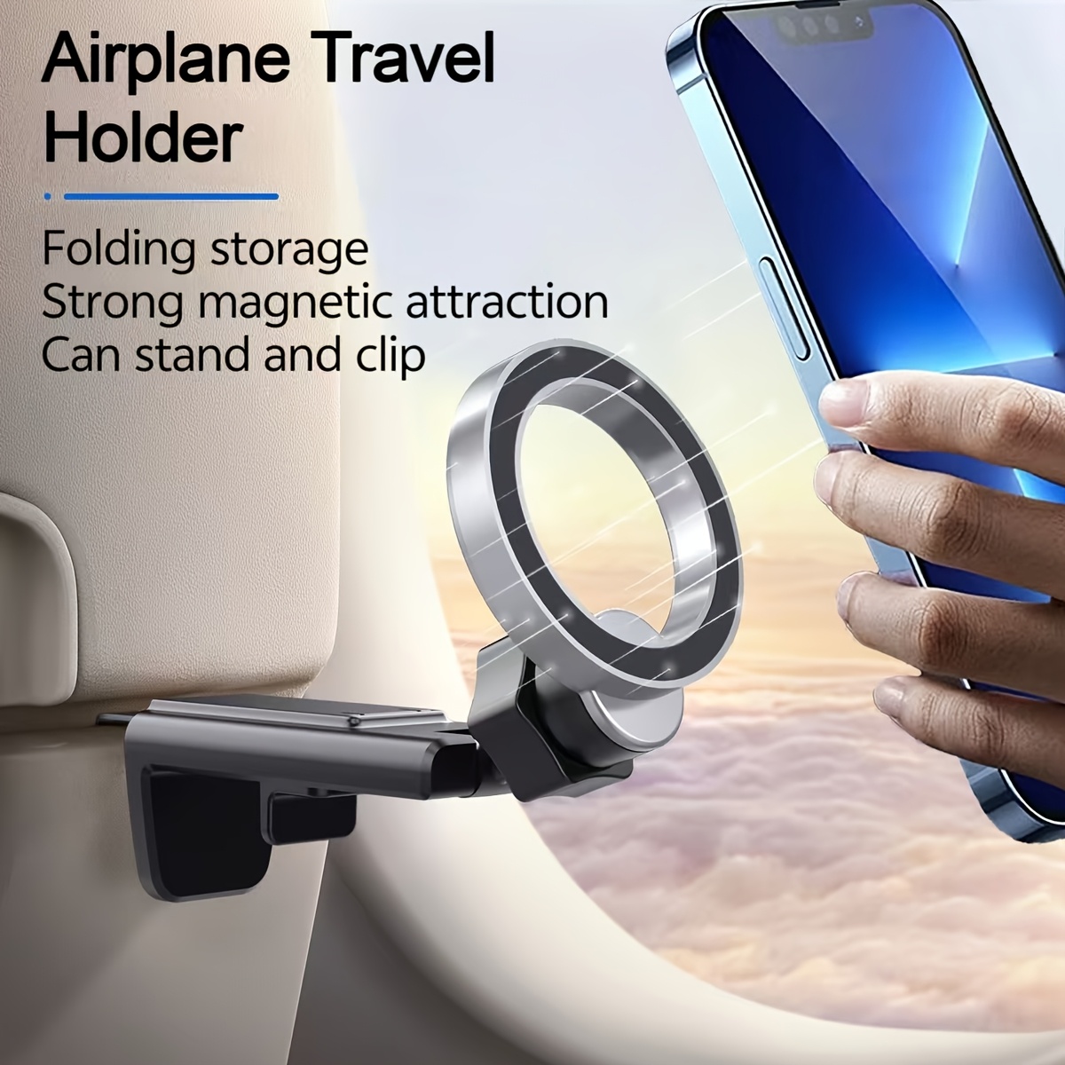 Phone Holder Airplane - Magnetischer Handyhalter für Flugzeug, Reiseutensilien, Handyhalter