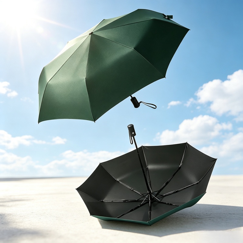 Travel Umbrella Compact - 8-Rippen-Automatik-Regenschirm, faltbar, zum einfachen Öffnen und
