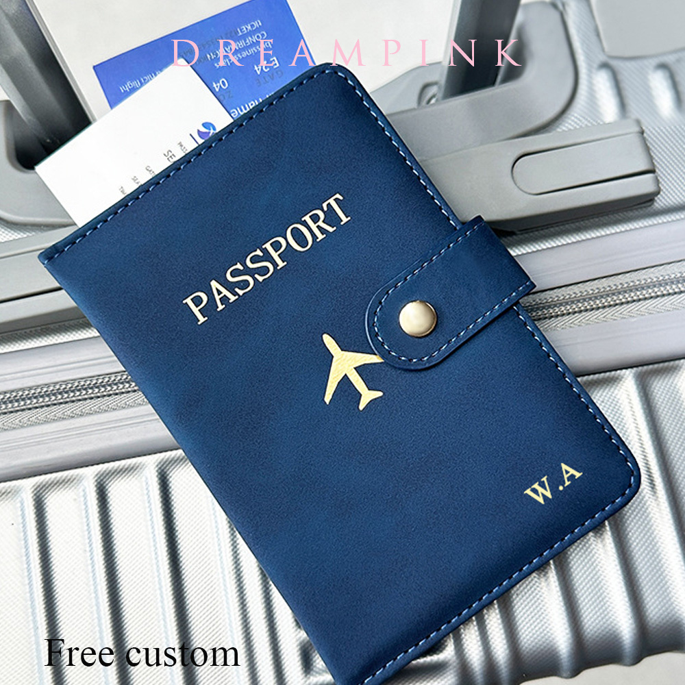 Travel Accessories Gifts For Men - Personalisieren Sie den Namen Reisepass-Geldbörse, luxuriöses