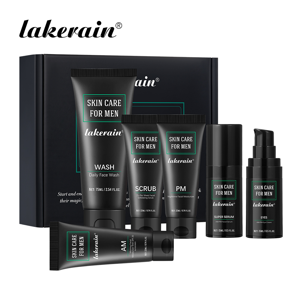 Travel Accessories Set - Lakerain Hautpflege-Set für Männer, Ölkontrolle, hautstraffend,