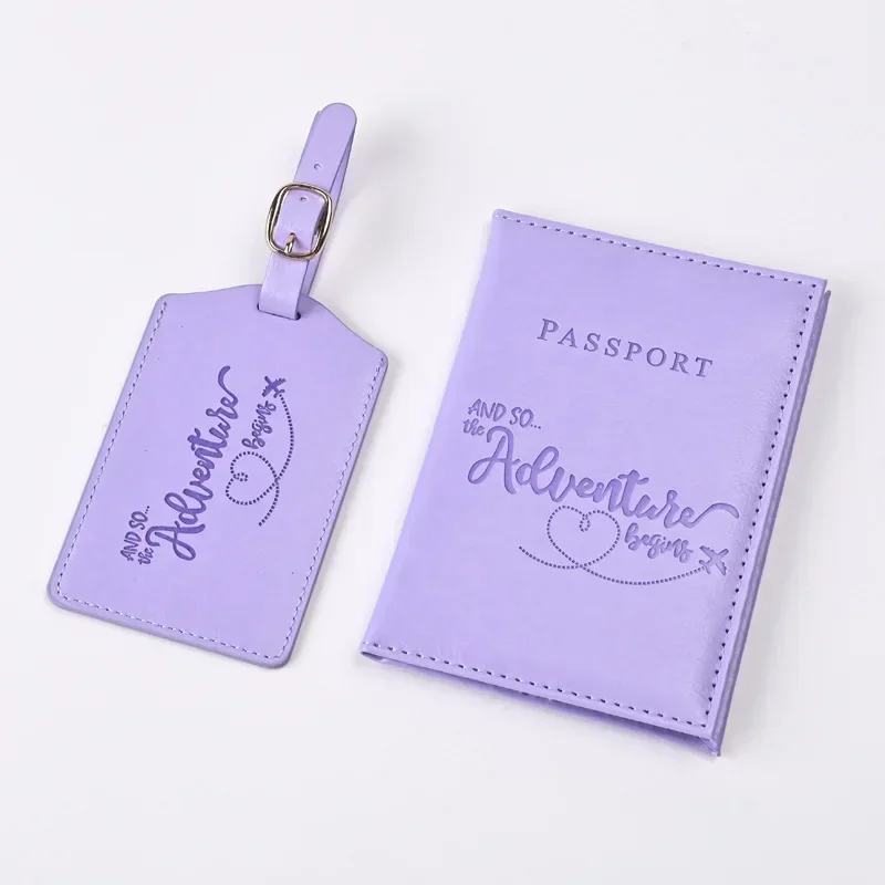 Travel Accessories In Bulk - Neue lila PU-Leder Reisepass Ticket Clip
