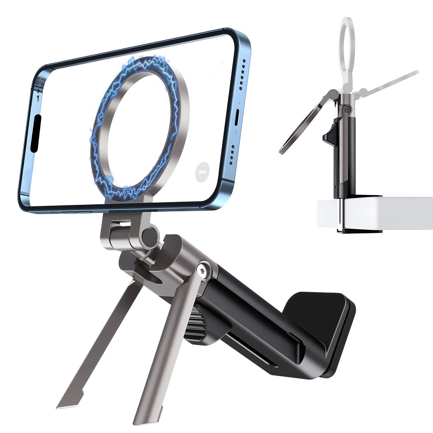 Phone Holder Airplane - Faltbare magnetische Flugzeug-Handyhalterung, tragbarer Reise-Handyhalter, freihändige