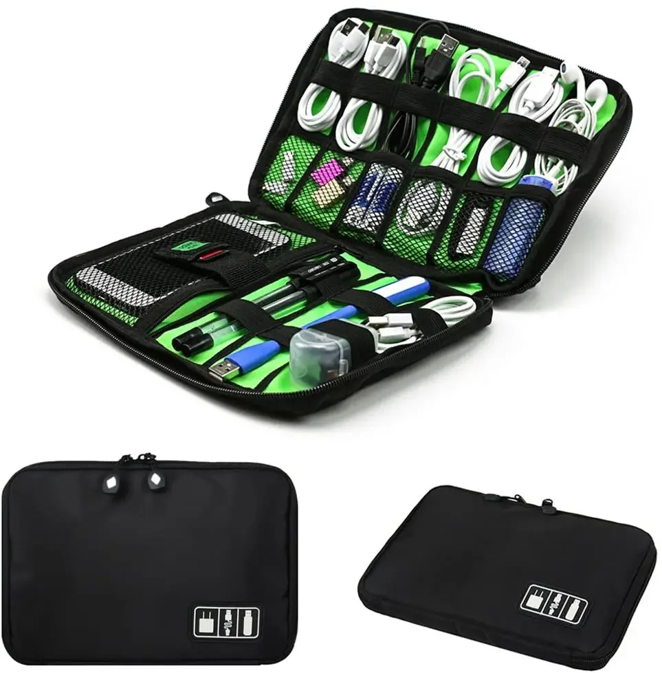 Travel Accessories Set - Kabel-Organizer-Aufbewahrungstaschen-Set für USB-Datenkabel, Kopfhörer, Kabel, Stifte,