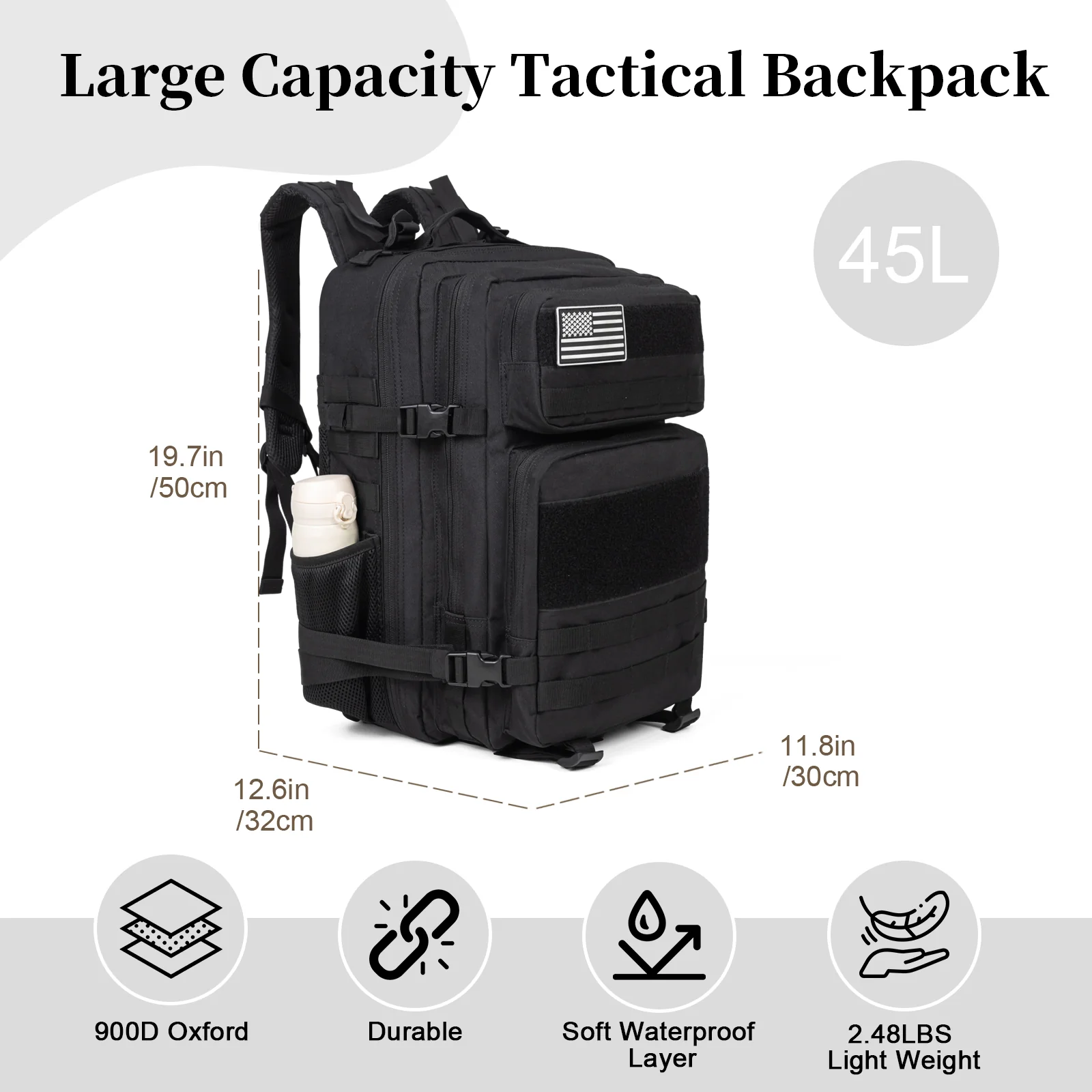 60L Militär-Taktikrucksack für – Travel Accessories Men Bewertung und Preis
