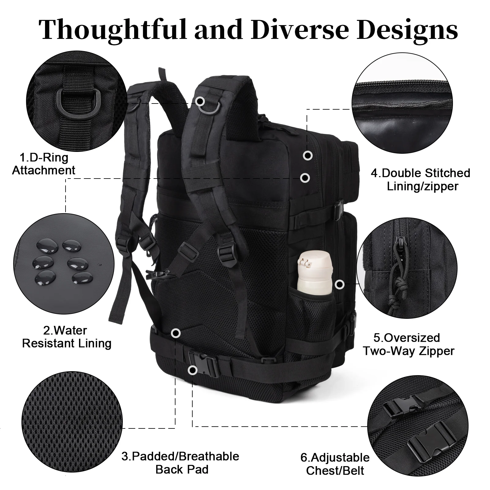 60L Militär-Taktikrucksack für – Travel Accessories Men Bewertung und Preis