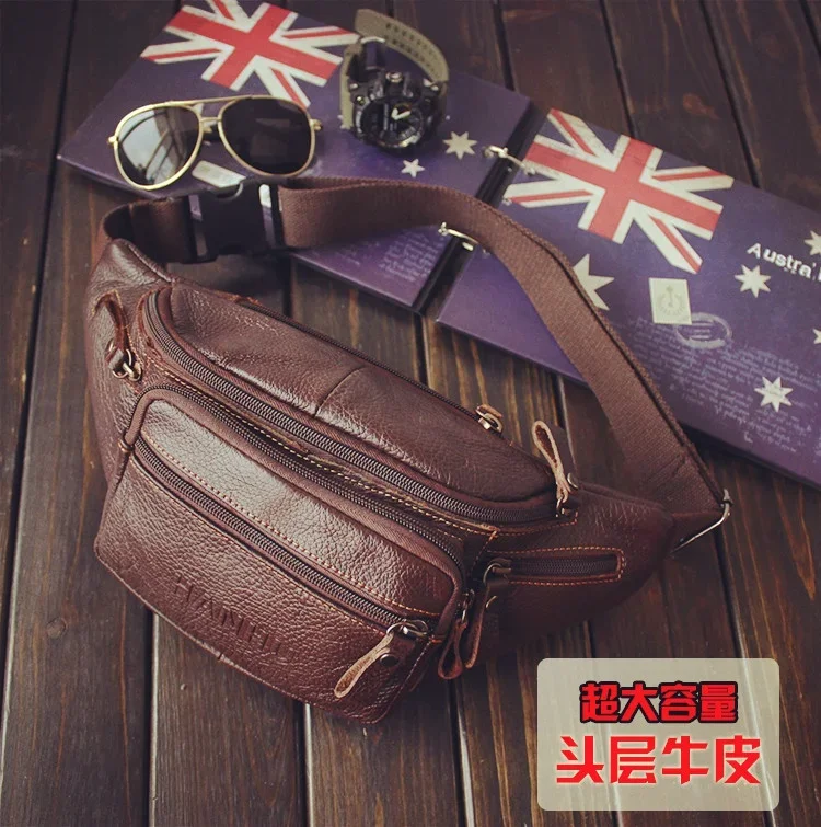 Echtes Rindsleder Gürteltasche – Travel Accessories Men Bewertung und Preis
